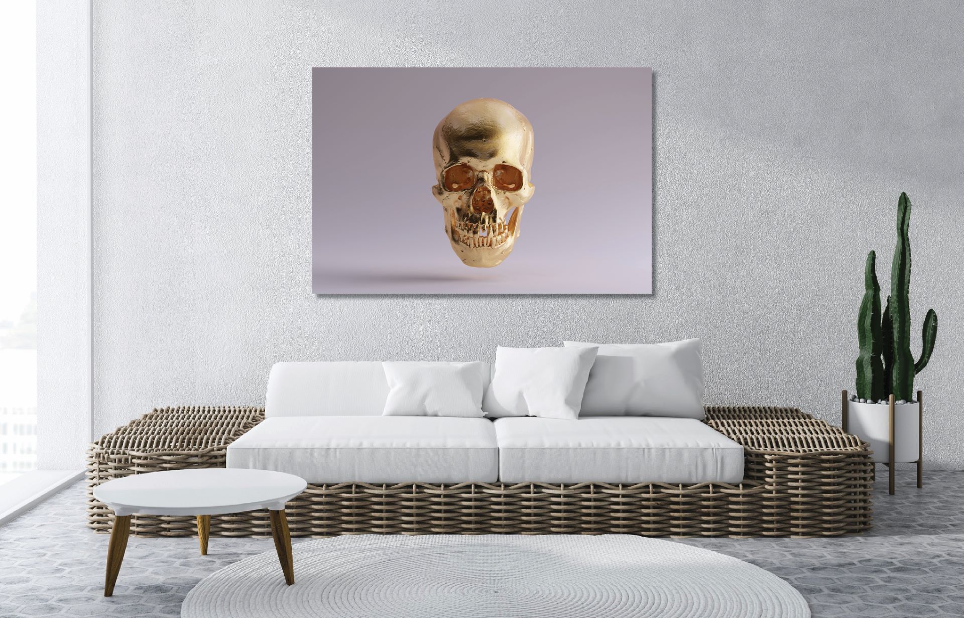 Skulls Gold Skull Jaw Bone Light - Muur